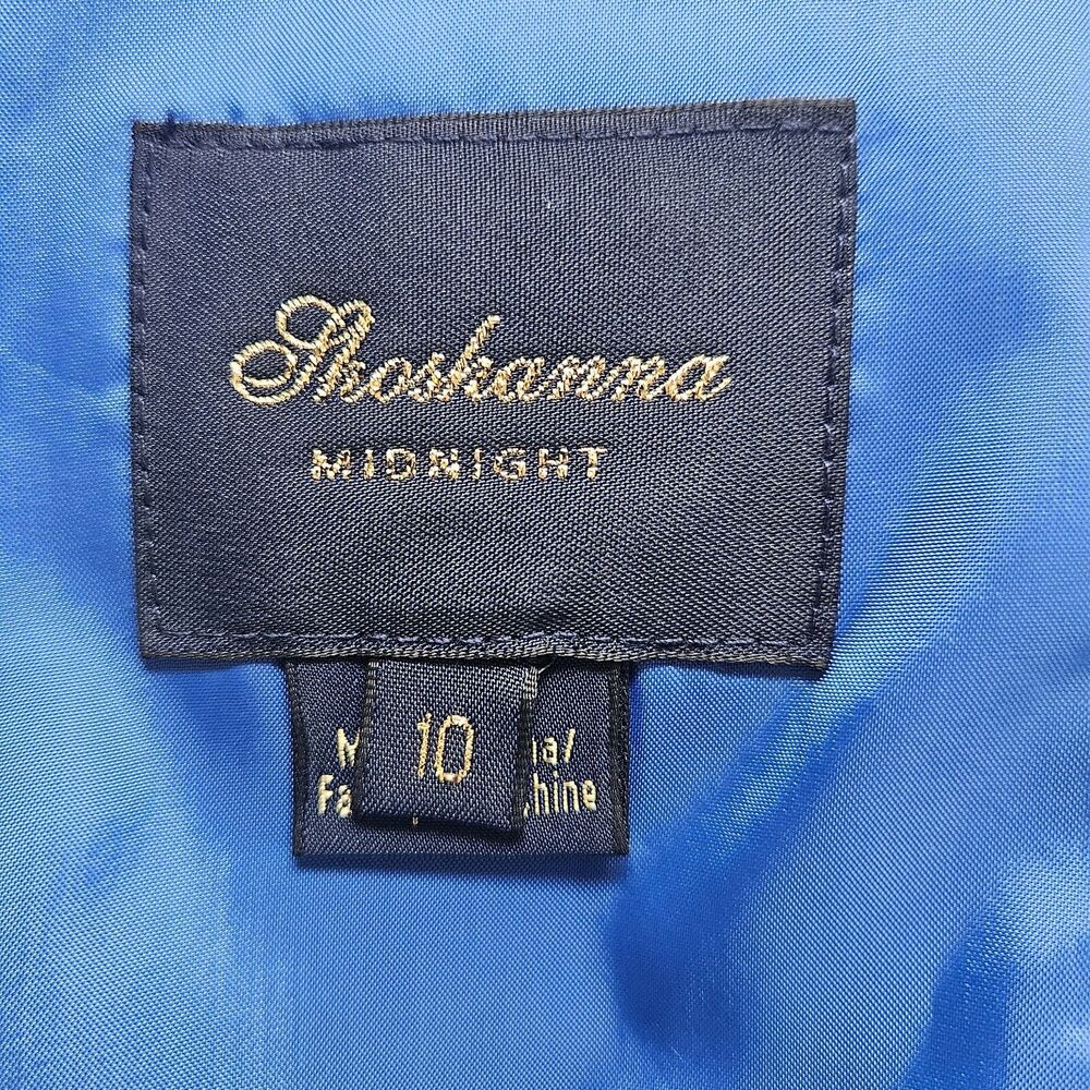 SHOSHANNA Midnight Neva Dress 10 Blue Metallic Ruffled Righteous Gemstones ASOTV - Picture 9 of 11